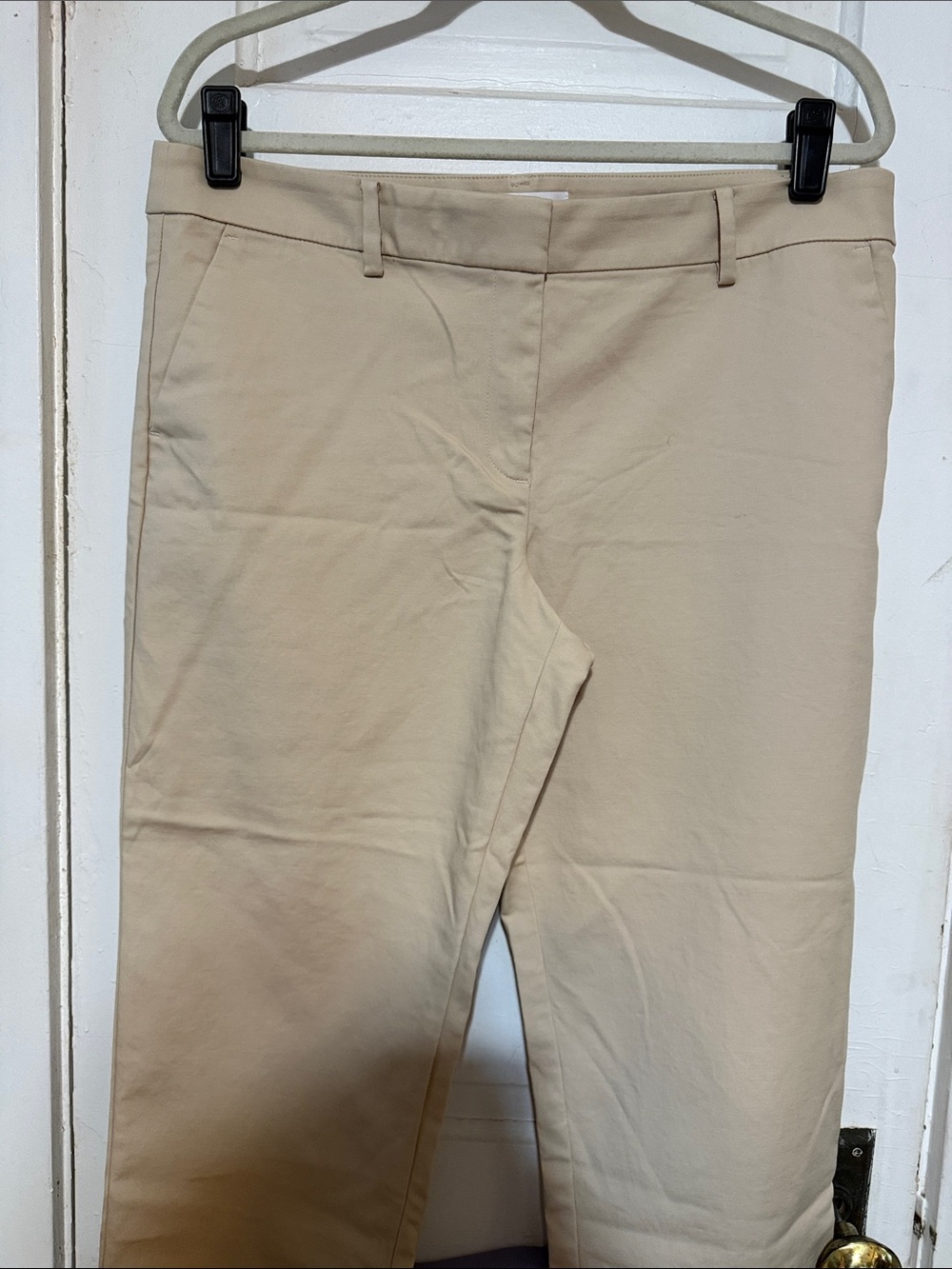 LOFT Women's Cropped Beige Ankle Pants